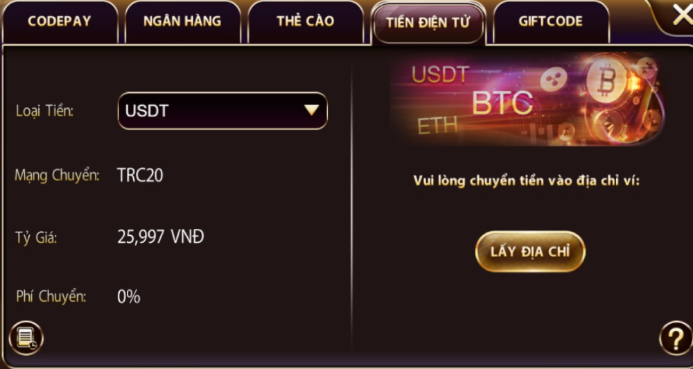 Giao dịch tiền điện tử giúp người chơi mã hóa khoản nạp nhanh chóng 