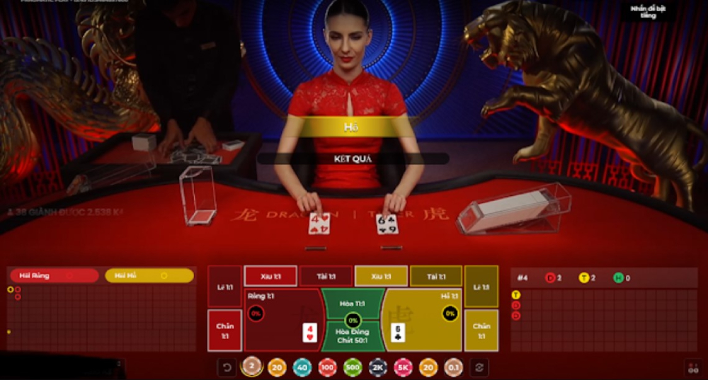 Live casino Rồng Hổ Sunwin với dealer chia bài trực tiếp
