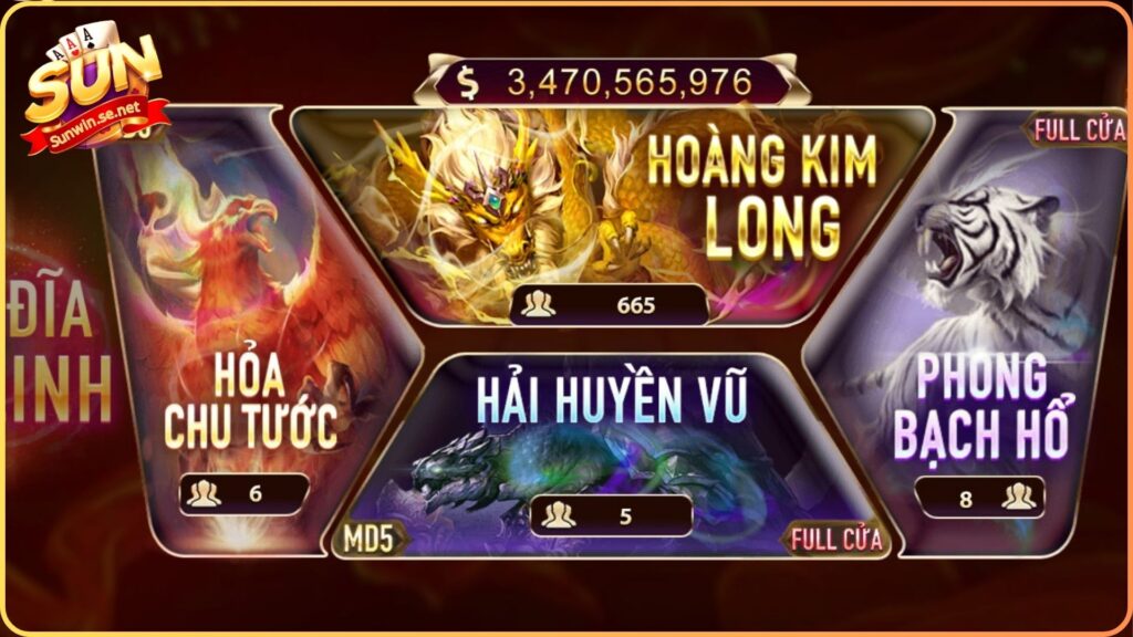 Xóc đĩa tứ linh 1 Xóc đĩa tứ linh